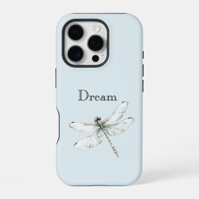 Chic Blue Dragonfly Dream iPhone Case (Back)