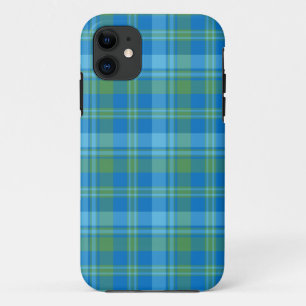 Chic Blue Morning Glory Plaid iPhone 5/5s Case