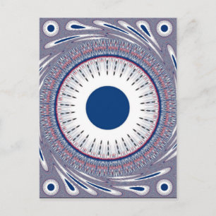Chic blue postcard