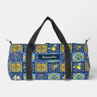 Chic Blue teal Sicilian citrus Mediterranean