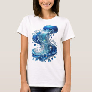 Chic Blue WATER FLOW Custom Tee