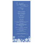 Chic Blue White Chinoiserie Floral Wedding Program