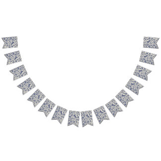Chic Blue & White Fantasy Halloween  Bunting