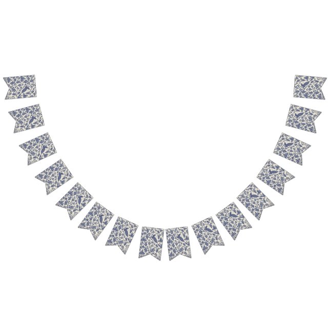 Chic Blue & White Fantasy Halloween  Bunting (All)