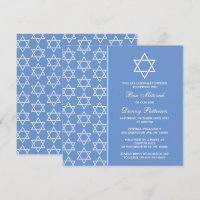 Chic Blue & White Jewish Star Of David Bar Mitzvah