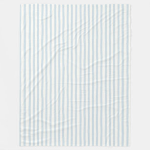Chic Blue White Stripes Fleece Blanket