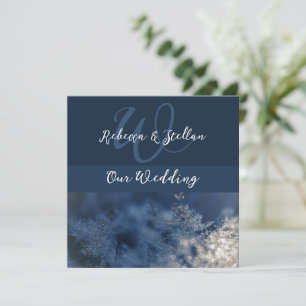 Chic Blue Winter Wedding Invitation