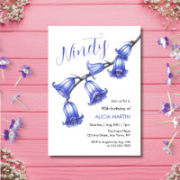 Chic Bluebell Flower Blossom 90th Birthday