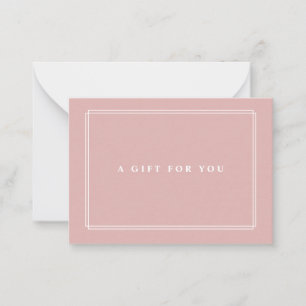 Chic Blush   Elegant Dusty Pink Gift Certificate Card