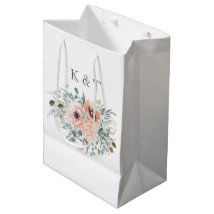 Chic Blush Floral Medium Gift Bag
