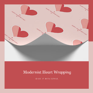 Chic Blush Heart Gift Wrap