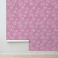 Chic Blush on Pink Flower Doodle