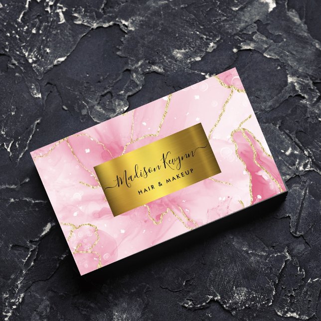 Chic Blush Pink And Faux Gold foil  Business Card (Creator Uploaded)