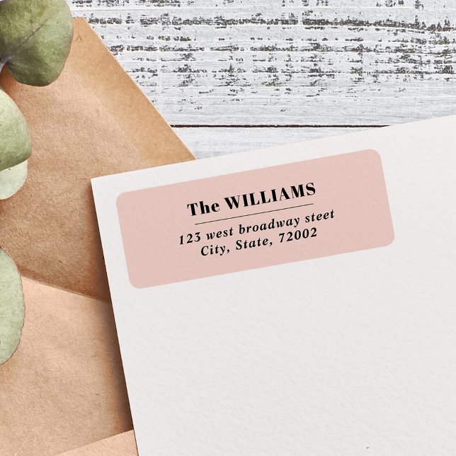 CHIC BLUSH PINK Bold Modern Elegant family name  (Creator Uploaded)