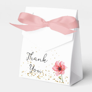 Chic Blush Pink Floral Confetti Frame Wedding Favour Box