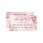 Chic Blush Pink Gold Glitter Agate Marble Monogram