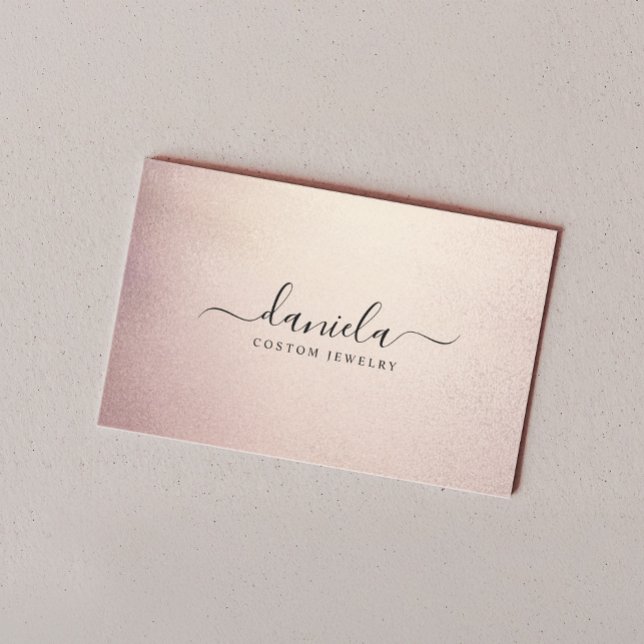 Chic Blush Pink Rose Gold Foil Business Card (Creator Uploaded)