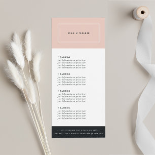 Chic Blush   Pricing or Services Rack Card