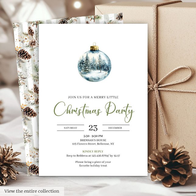 Chic Bohemian Cozy Winter Scene Holiday Invitation (Chic Bohemian Cozy Winter Scene Holiday Invitation)