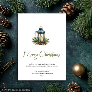 Chic Bohemian Earthy Watercolor Holiday Greeting