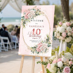 Chic Boho Blush Pink Eucalyptus 40th Birthday Welc Poster<br><div class="desc">✅ For matching items search 36-40 in my collections ✅ Welcome guests with this elegant baby shower welcome sign featuring soft floral artwork, eucalyptus greenery, and delicate gold glitter accents in rose gold, blush pink, or dusty pink tones. Perfect for a stylish celebration entrance. Professionally printed on Zazzle for rich...</div>