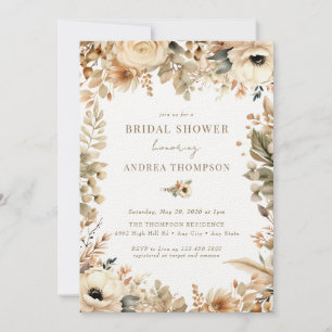 Chic Boho Bridal Shower Invitation
