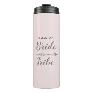 Chic Boho Bride Tribe on Pink Personalised     Thermal Tumbler