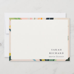 Chic Boho Colorful Bird of Paradise Painted Floral Card