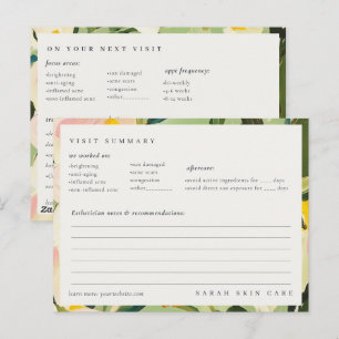 Chic Boho Colourful Green Pink Painted Aftercare Postcard