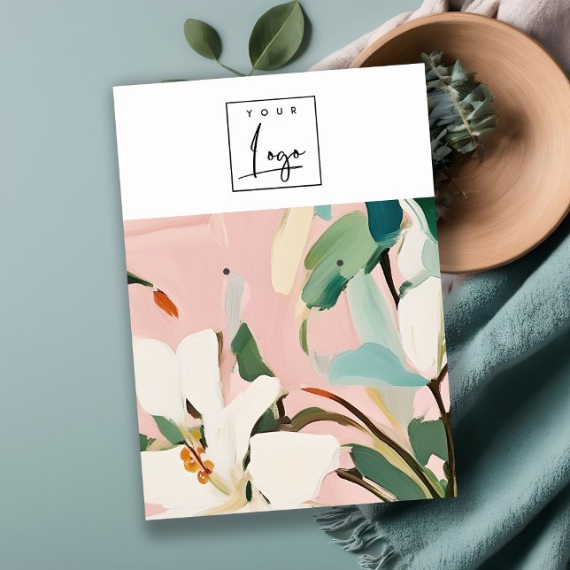 Chic Boho Colourful Painted Floral Earring Logo Business Card (Creator Uploaded)