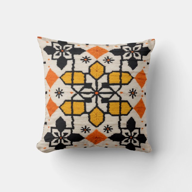 Chic Boho Dream: White Kilim Pillow Collection (Front)