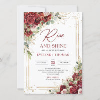 Chic boho marsala and blush roses rise and shine