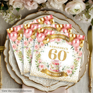 Chic Boho Napkins for 60th Birthday Party