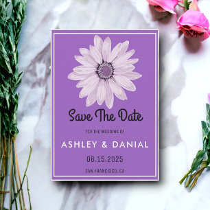 Chic boho white rose floral Wedding Save the Date Invitation
