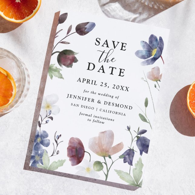 Chic Boho Wildflower Wedding Save The Date (Creator Uploaded)