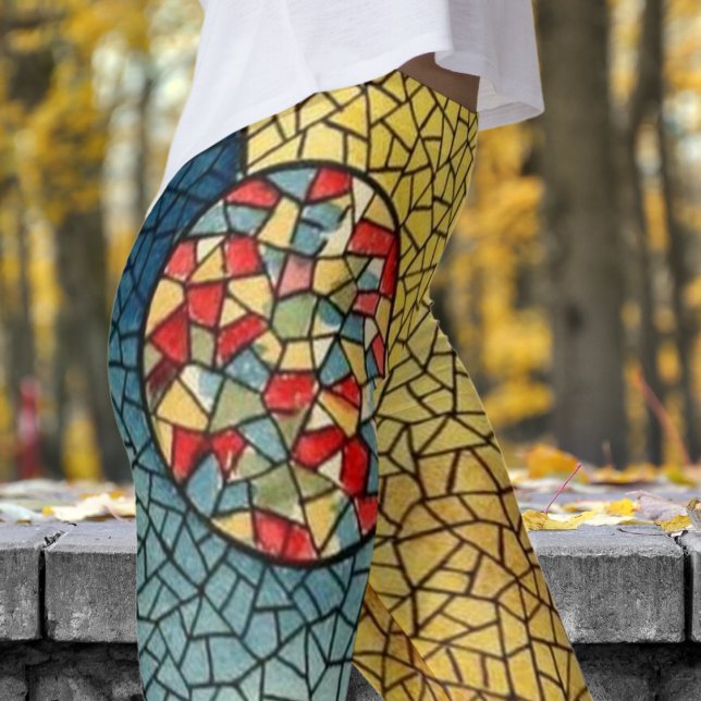 Chic Bold Cubism Style Leggings (Chic Bold Cubism Style Leggings)
