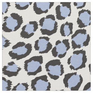 Chic bold light blue cheetah print pattern fabric