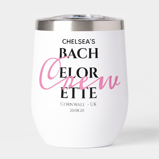 Chic Bold Script Personalised Bachelorette Party (Front)