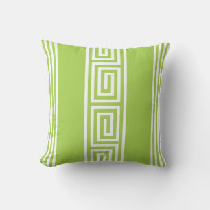 Chic bold yellowgreen motif cushion