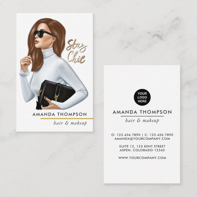 Chic Boss Beauty Fashion Business Card (Front/Back)