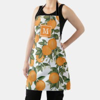 Chic Botanical Citrus Orange Clementine Monogram