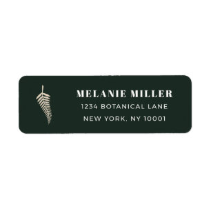 Chic Botanical Fern Custom Name Wedding Mailing