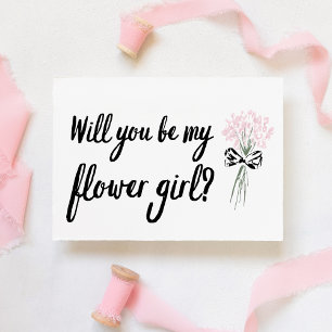 Chic Bouquet Will You Be My Flower Girl Proposal Card