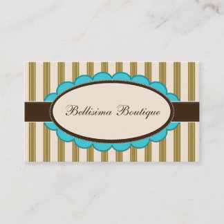 Chic Boutique Designer Business Cards: aqua Card