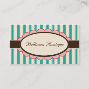 Chic Boutique Designer Business Cards: Teal Card