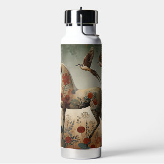  "chic boutique Equestrian Floral Horse"  Water Bottle