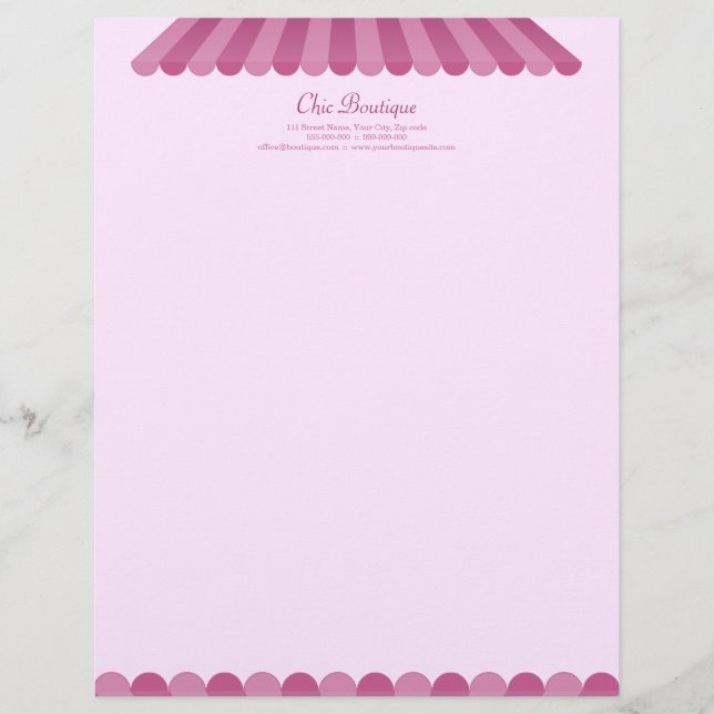 Chic Boutique letterhead Design (Front)