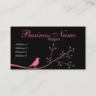 Chic Boutique Pink Bird Business Card