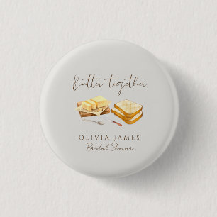 Chic Bread and Butter bridal shower 3 Cm Round Badge