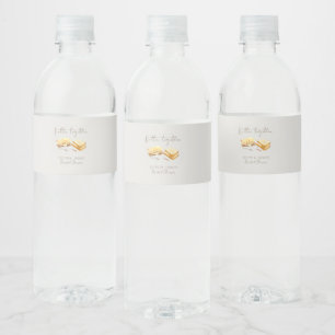 Chic bread and butter bridal shower water bottle label